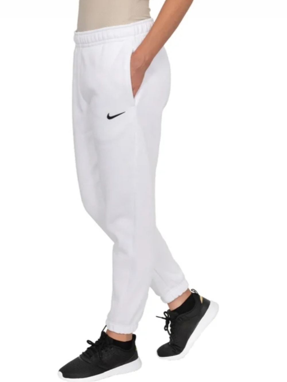 New!!! Nike Women's Girls Fleece Jogger White Cotton Soft Color Size Medium NWT! - Picture 4 of 10